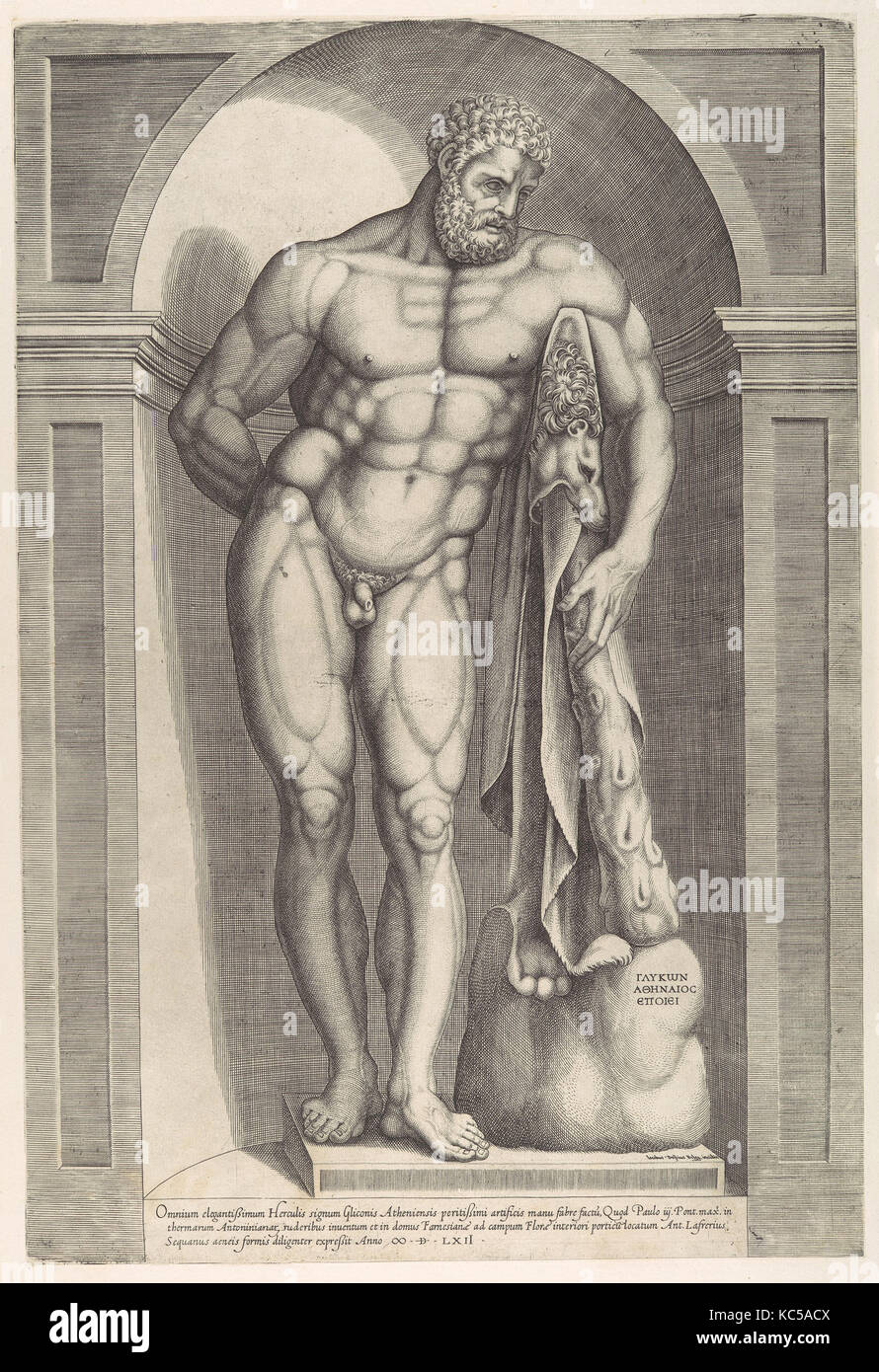 Speculum Romanae Magnificentiae": l'Ercole Farnese, Jacob(us) Bos, 1562 Foto Stock