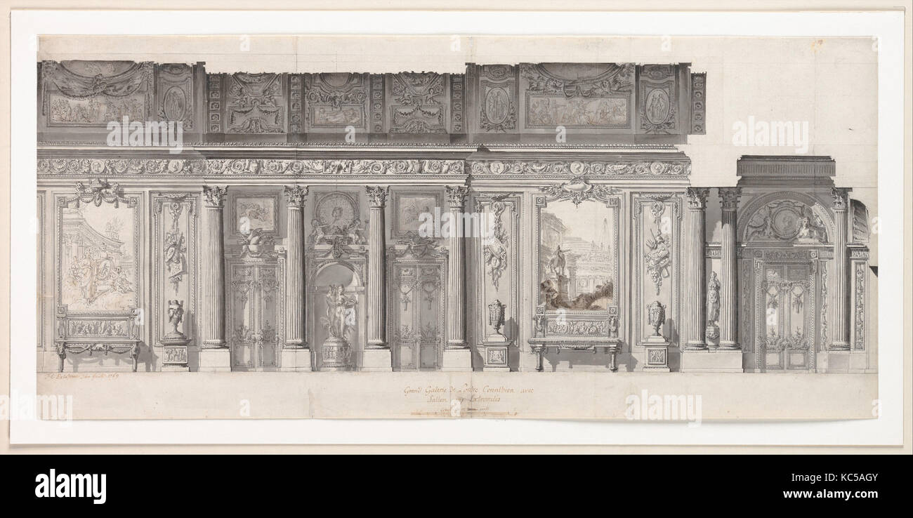 Design per un 'Grande Galerie', Jean Charles Delafosse, 1769 Foto Stock