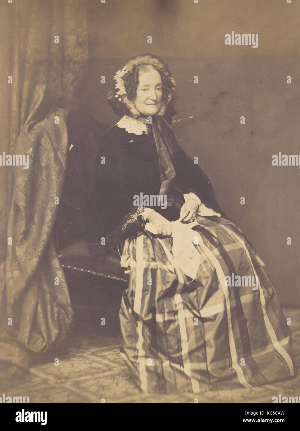 La sig.ra Lydia Huntley Sigourney, 1850s, salati carta stampa, fotografie, Sconosciuto (American Foto Stock