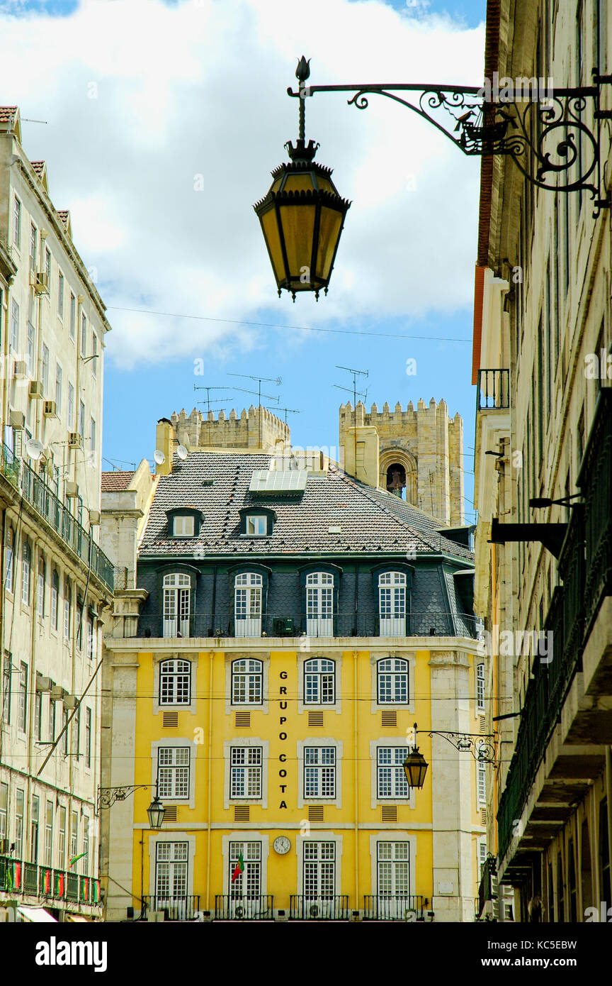 Baixa. Il centro storico di Lisbona, Portogallo Foto Stock
