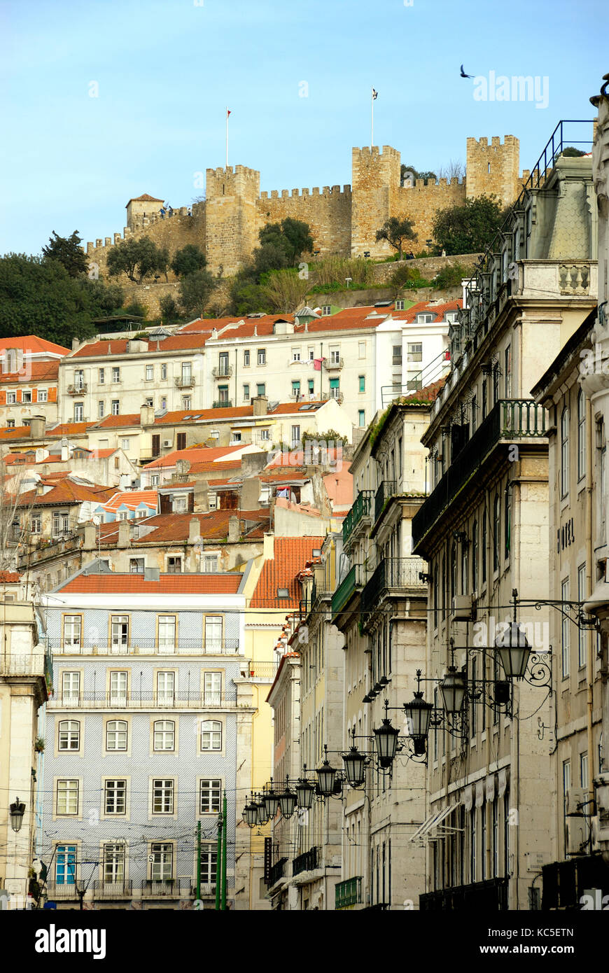 Castello di São Jorge, Lisbona. Portogallo Foto Stock