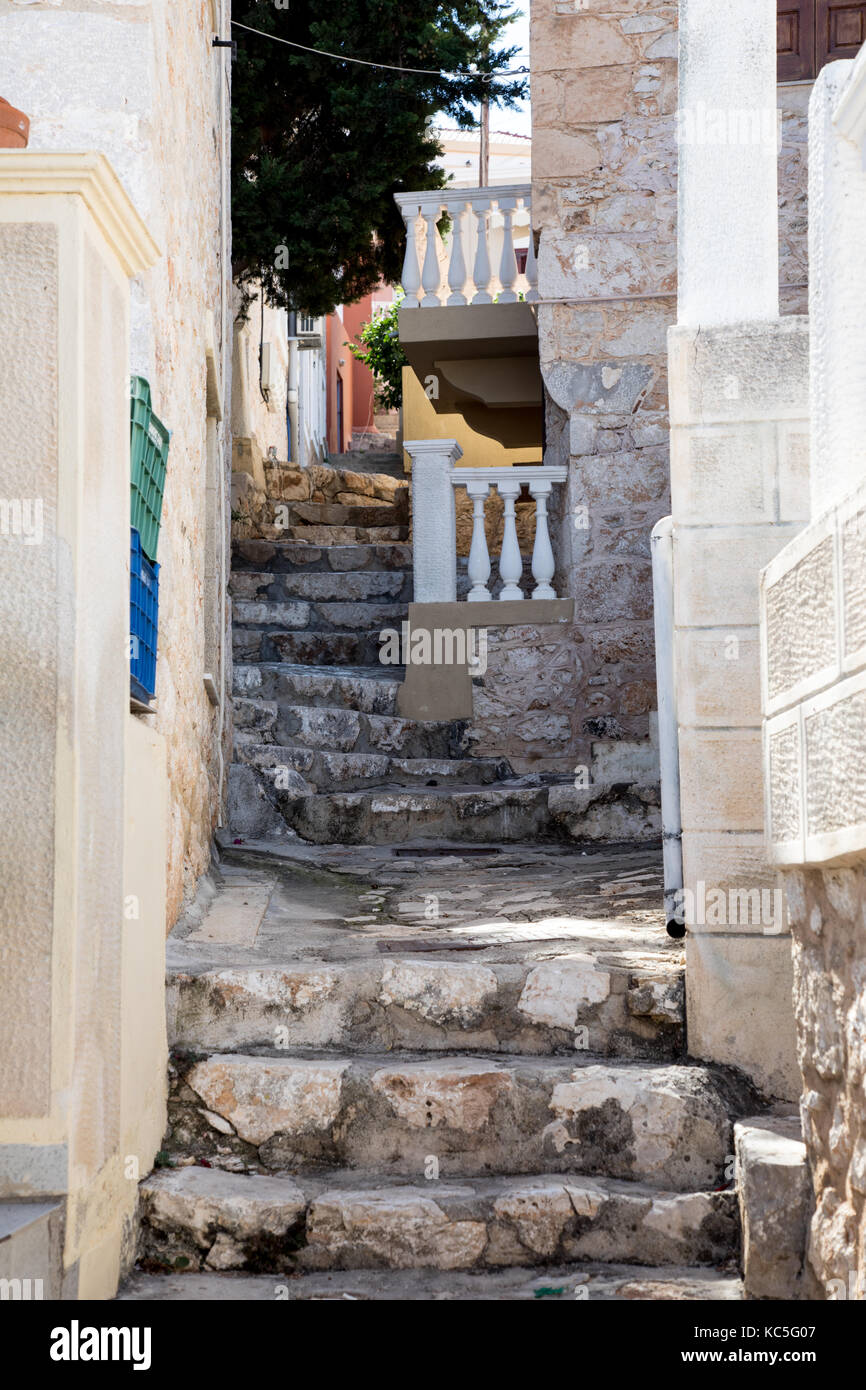 Le case di Halki isole Greche - Grecia Foto Stock