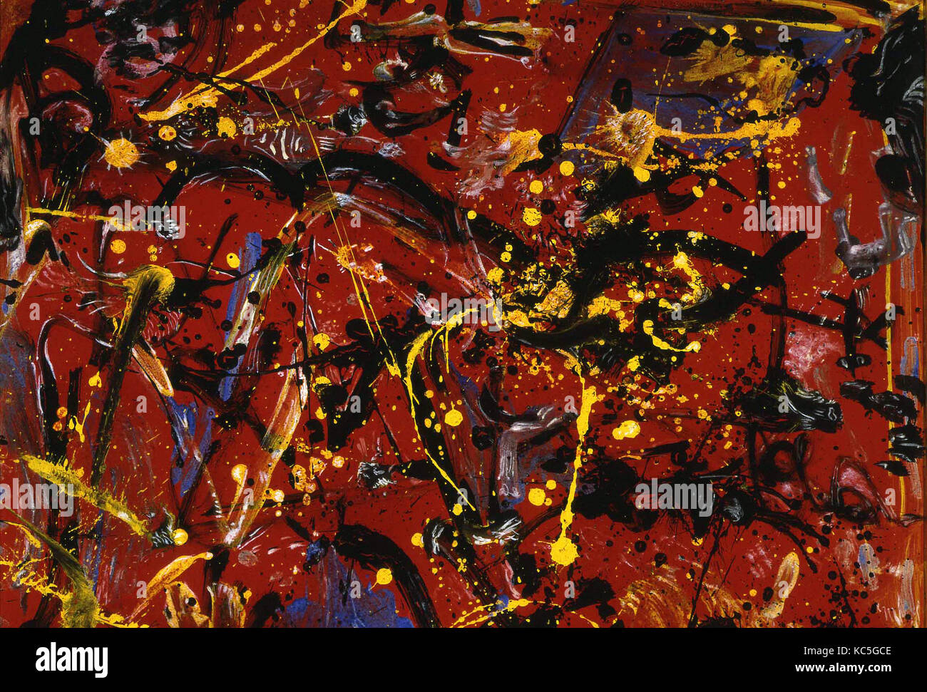 Jackson Pollock rosso composizione Foto Stock