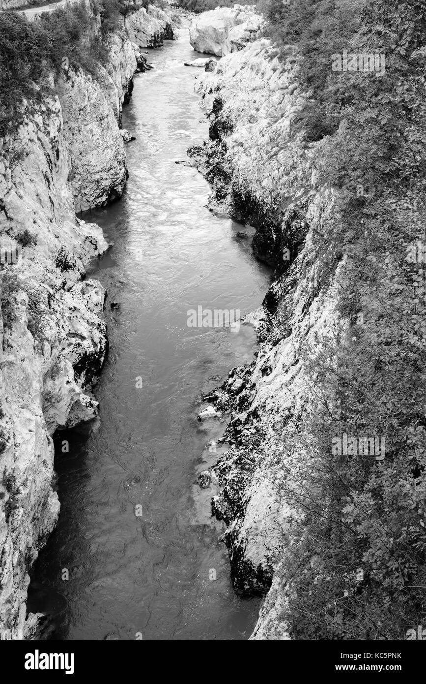 Isonzo. in bianco e nero. Foto Stock