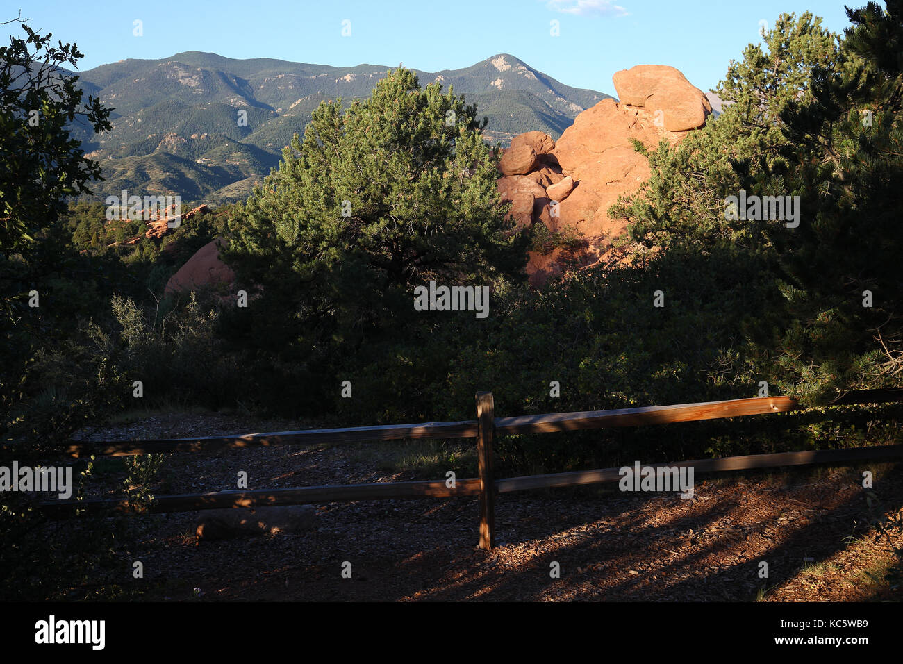 Giardino degli dèi, un punto di riferimento nazionale e un parco cittadino in Colorado Springs, Colorado. Foto Stock