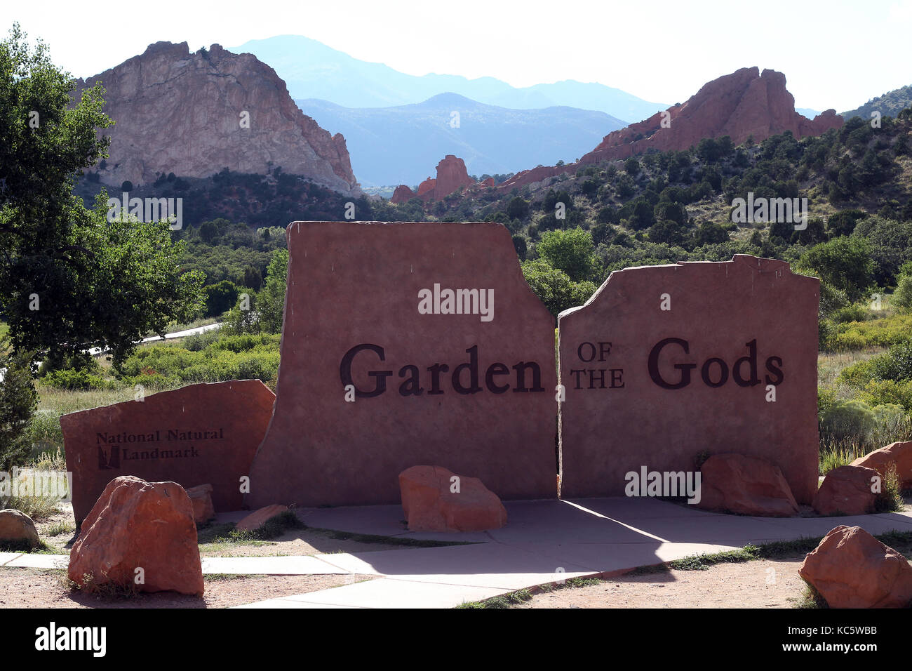 Giardino degli dèi, un punto di riferimento nazionale e un parco cittadino in Colorado Springs, Colorado. Foto Stock
