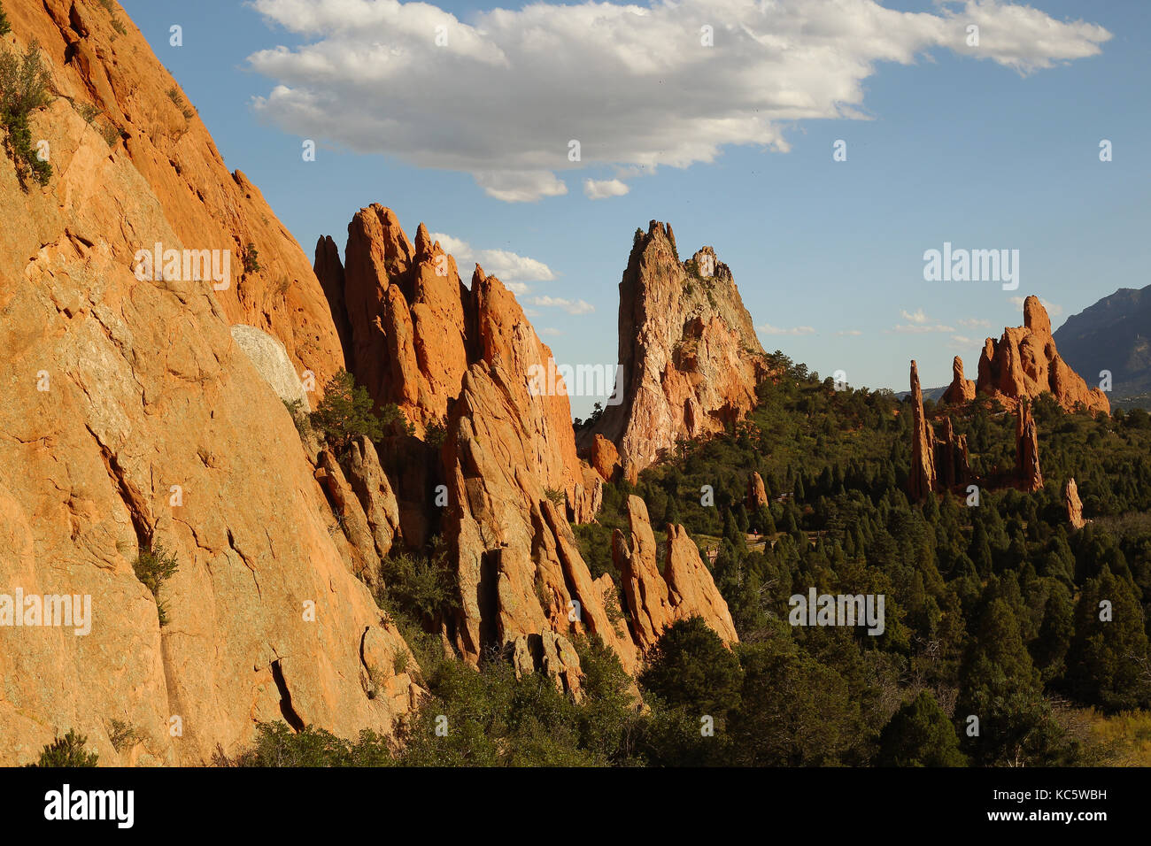Giardino degli dèi, un punto di riferimento nazionale e un parco cittadino in Colorado Springs, Colorado. Foto Stock