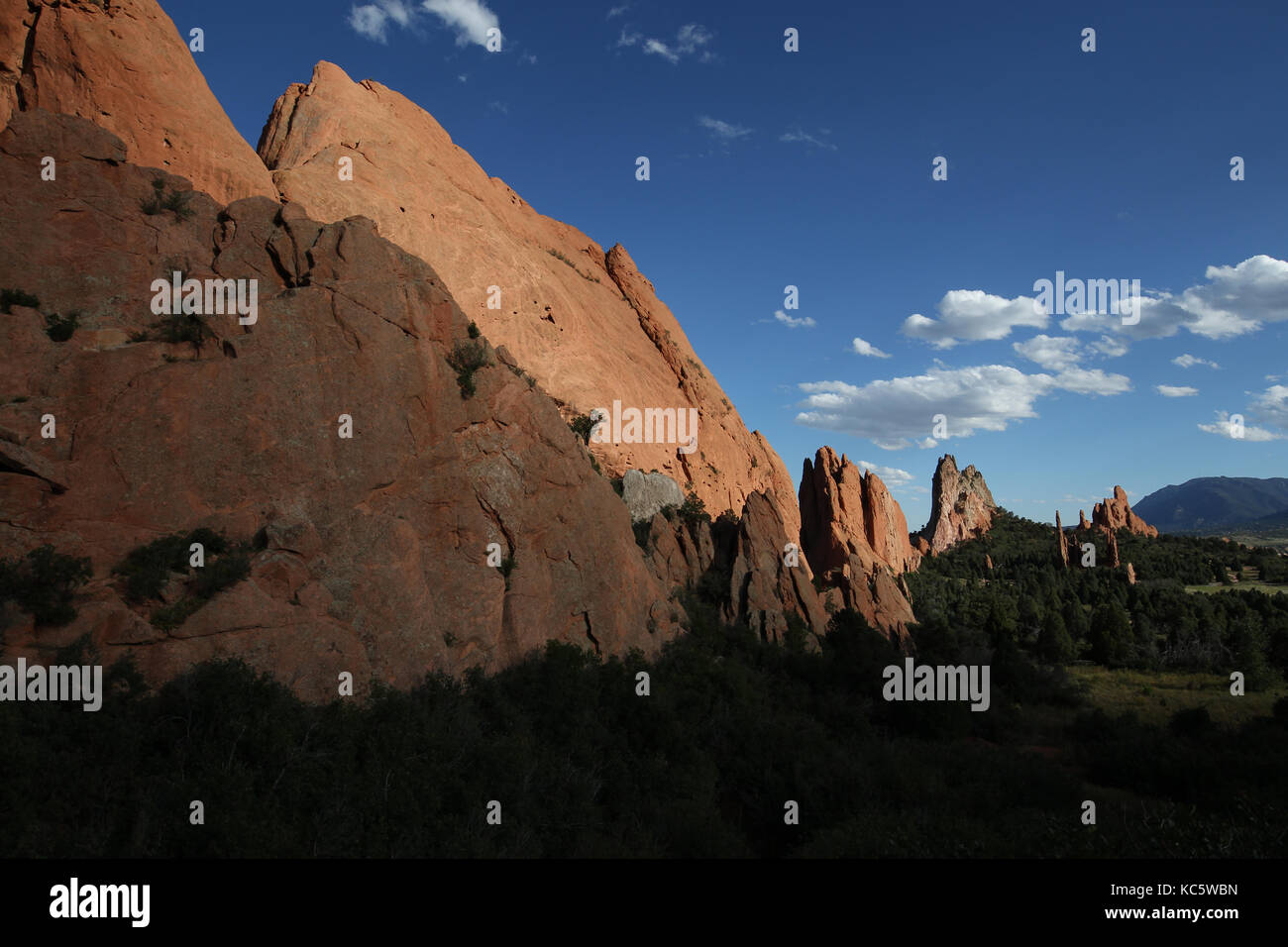 Giardino degli dèi, un punto di riferimento nazionale e un parco cittadino in Colorado Springs, Colorado. Foto Stock