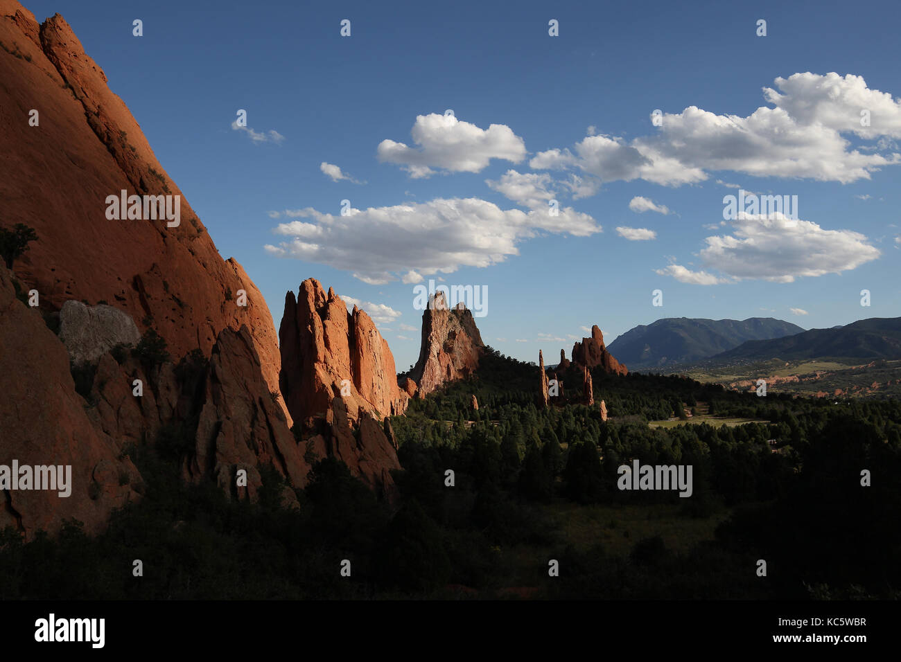 Giardino degli dèi, un punto di riferimento nazionale e un parco cittadino in Colorado Springs, Colorado. Foto Stock
