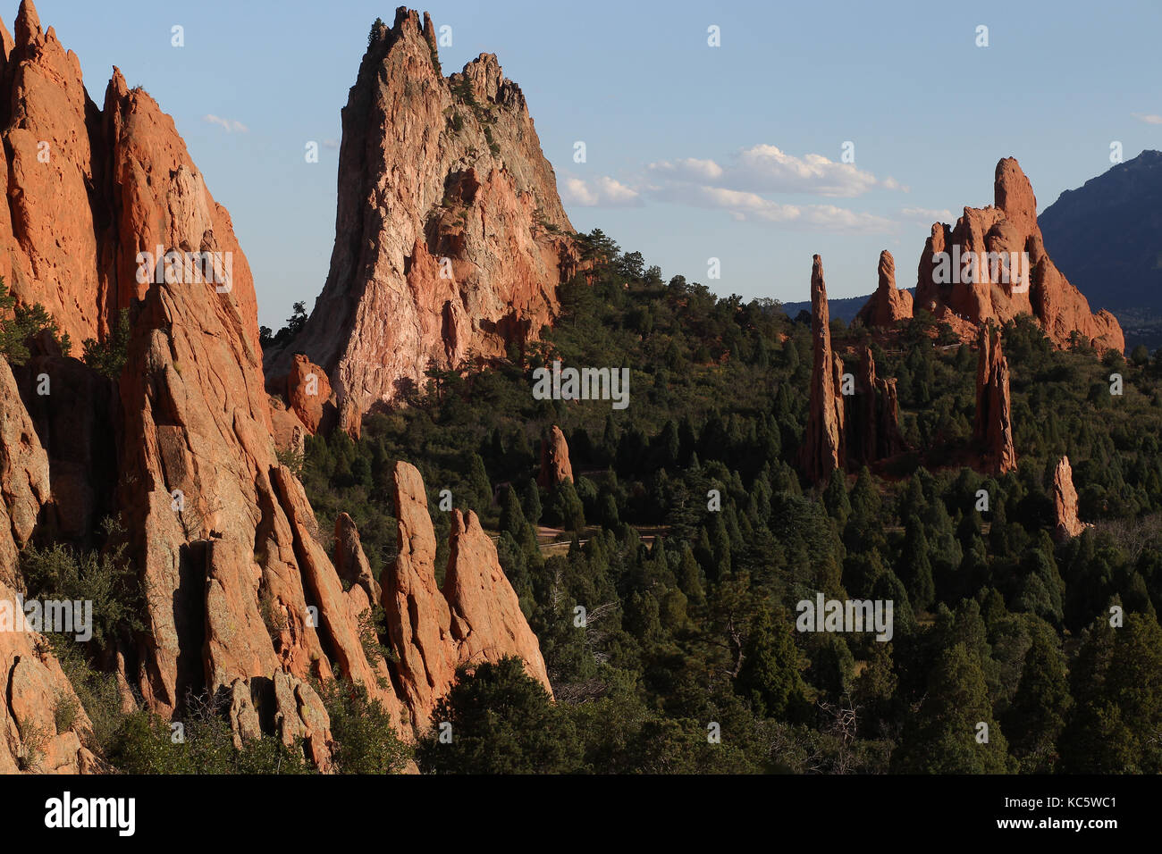 Giardino degli dèi, un punto di riferimento nazionale e un parco cittadino in Colorado Springs, Colorado. Foto Stock