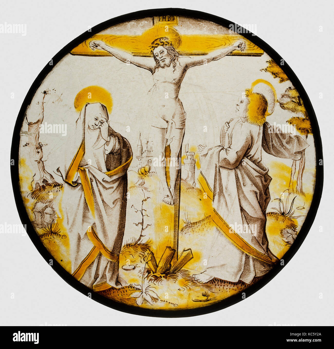 La crocifissione con la vergine e san giovanni immagini e fotografie