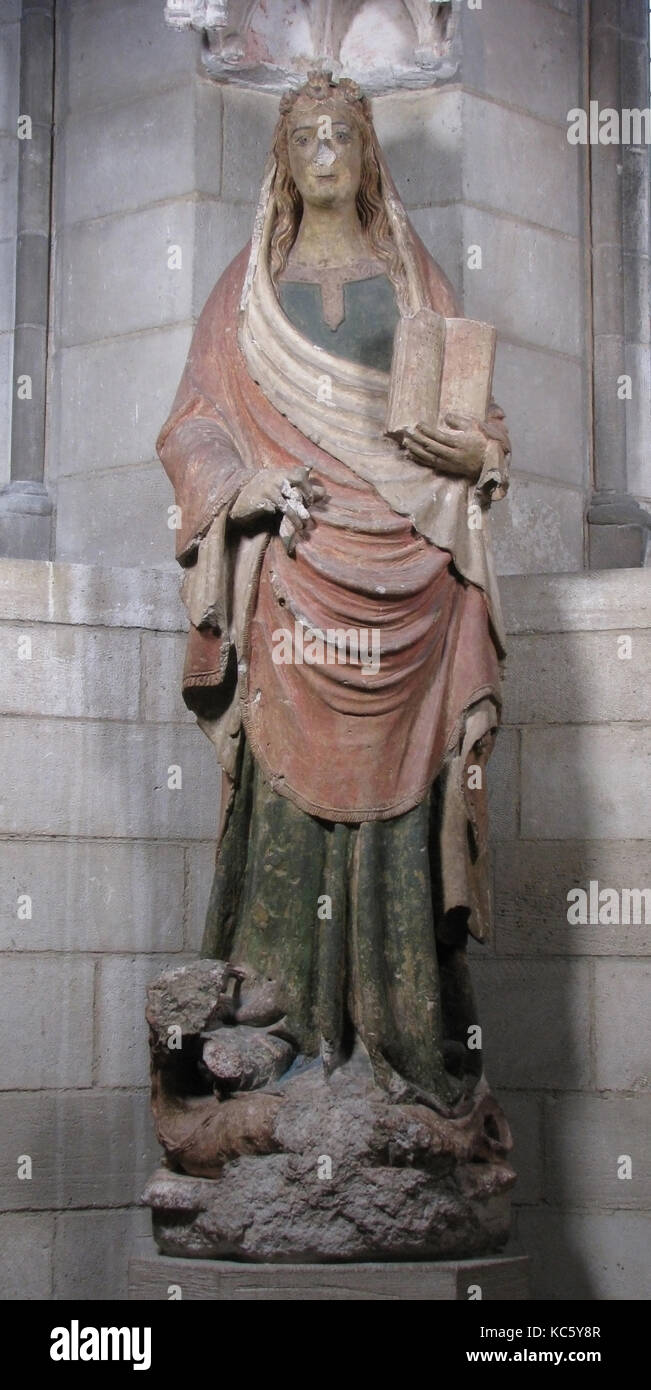 Santa Margherita di Antiochia sotto la tettoia, 1330-40, realizzati in Lleida, Spagna di oggi, Catalano, calcare e vernice, globale (un Foto Stock