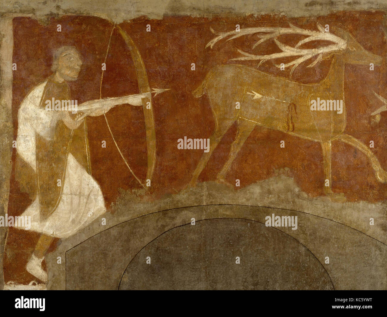 Scena di caccia, prima metà del XII secolo (possibilmente 1129-34 Foto Stock