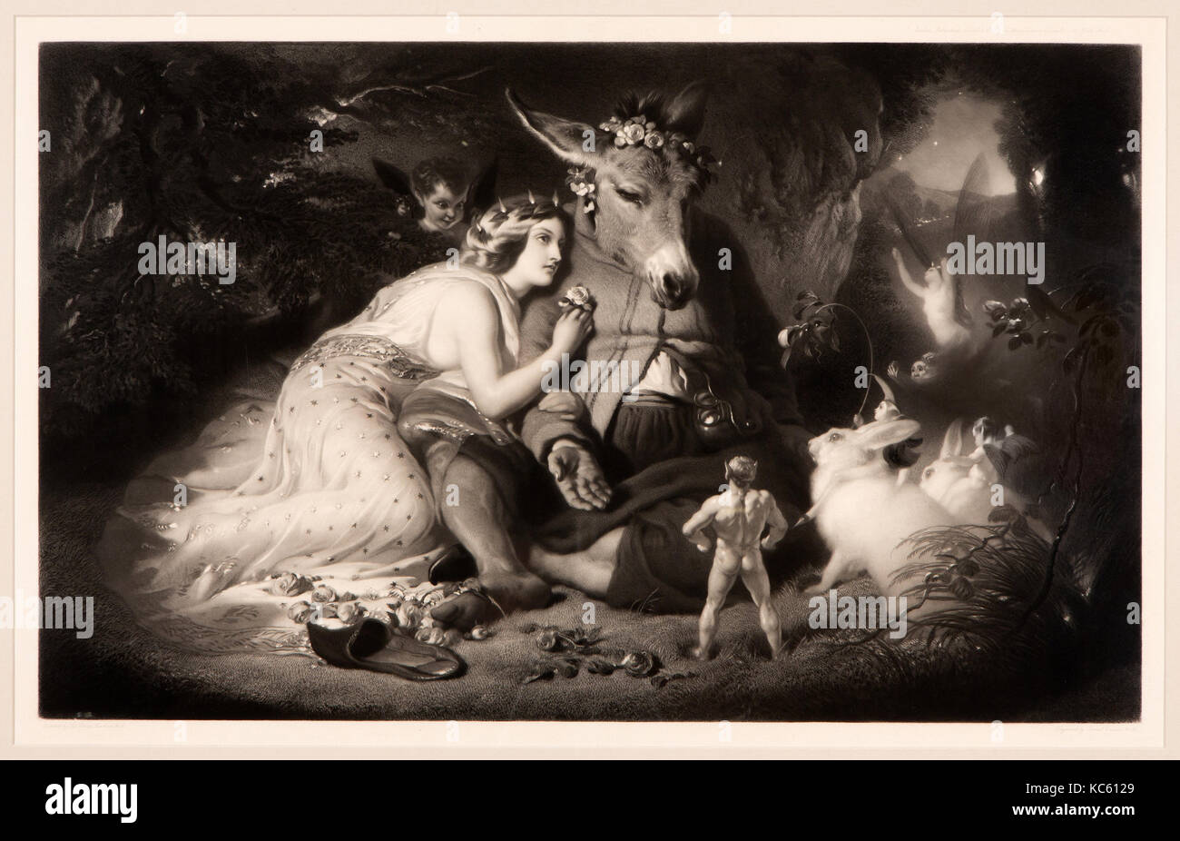 Disegni e stampe, stampa A Midsummer Night's Dream (Shakespeare, atto 4, scena 1), artista incisore, dopo Sir Edwin Foto Stock