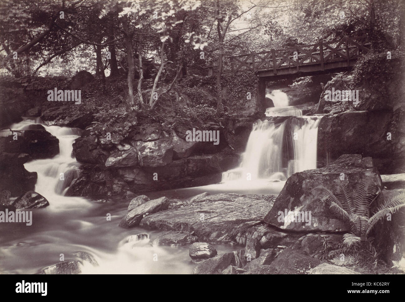 Glen Lun. Il ponte rustico, Francis Bedford, 1870s Foto Stock