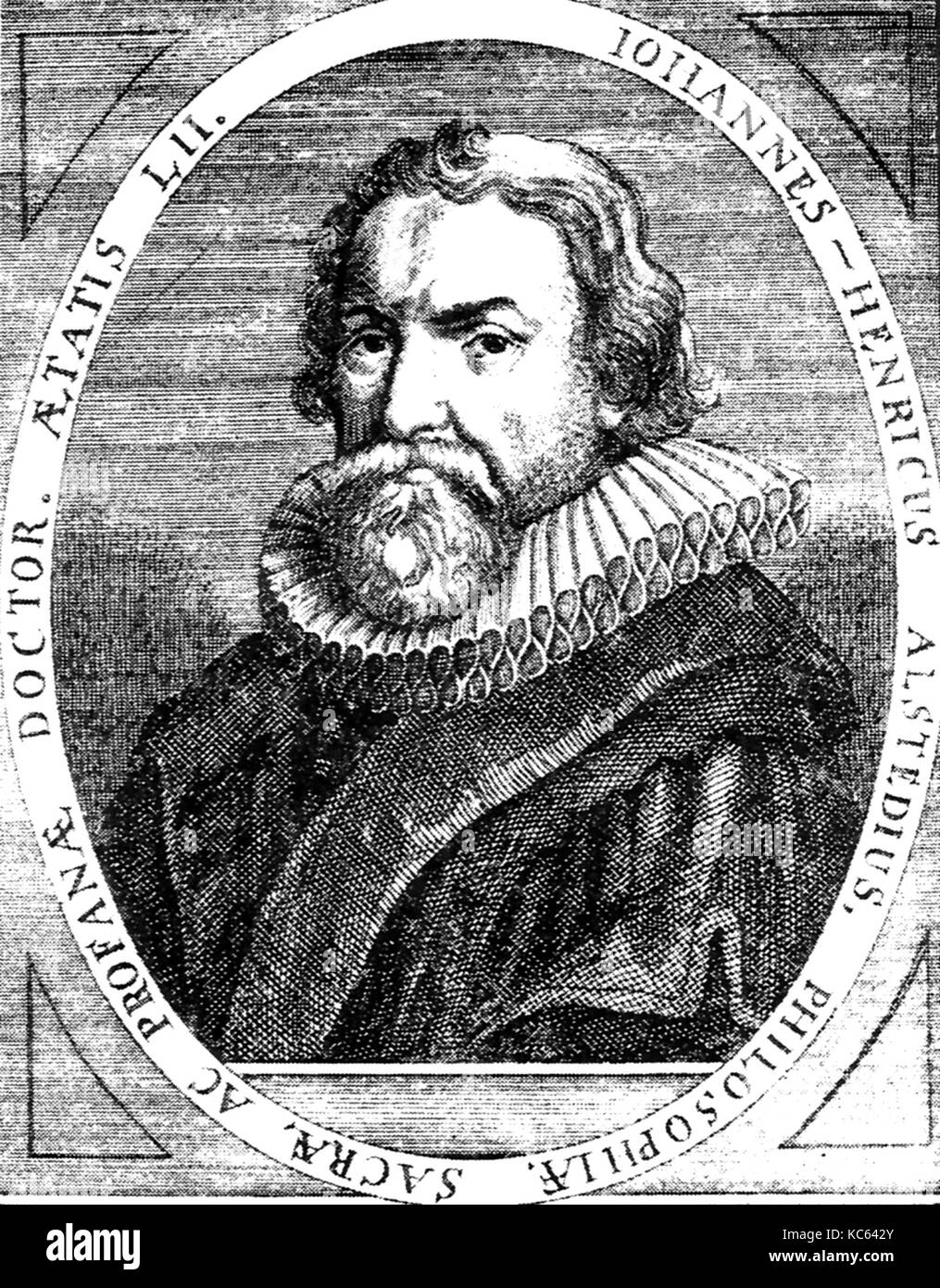 Johann ALSTED (1588-1638) Ministro calvinista tedesco e compilatore di enciclopedie Foto Stock