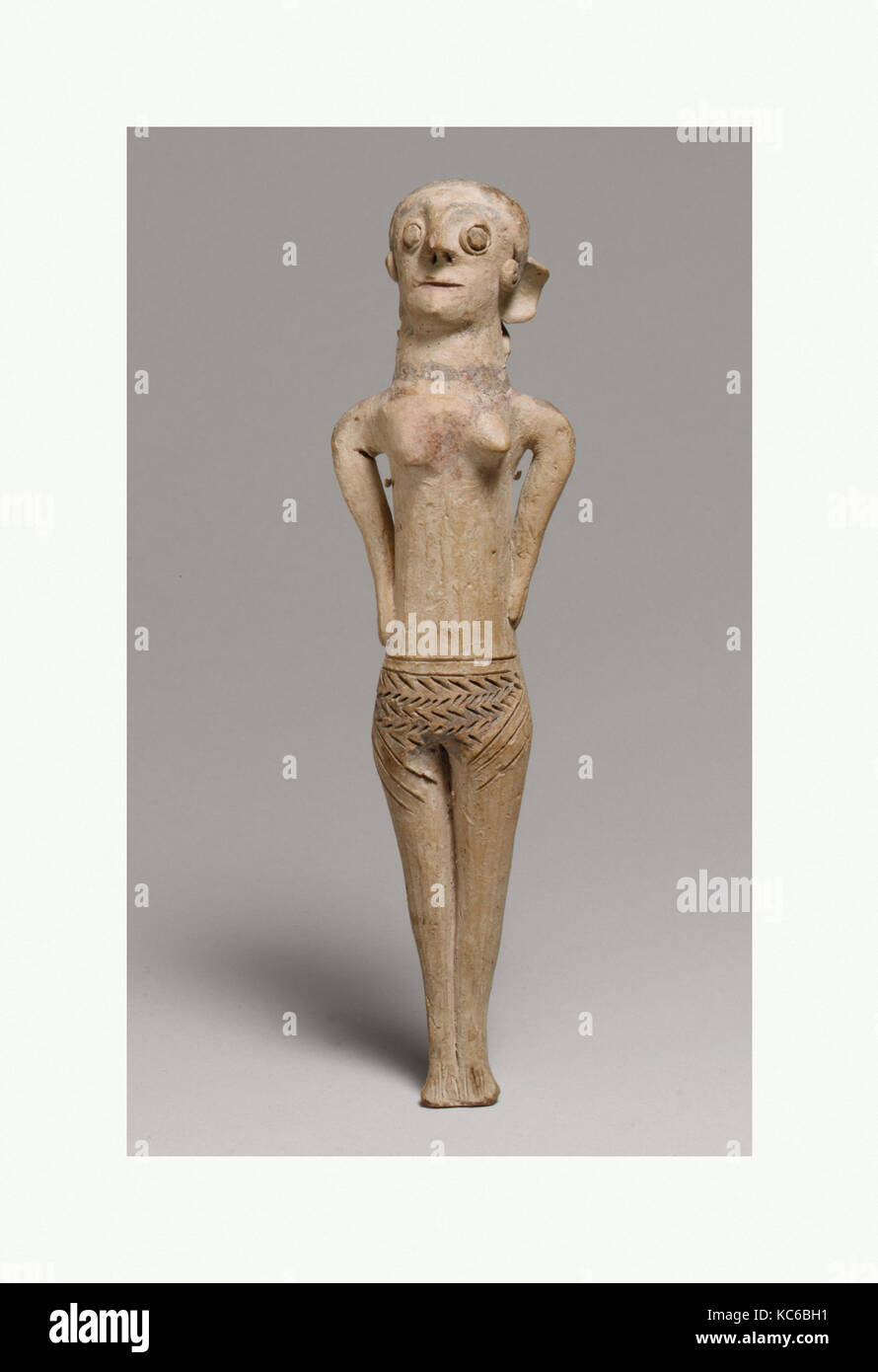 Figure di terracotta di una donna, ca. 1450-1200 A.C. Foto Stock