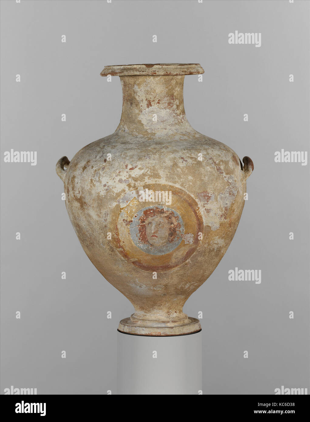 La terracotta Hadra hydria (acqua) jar, III secolo A.C. Foto Stock