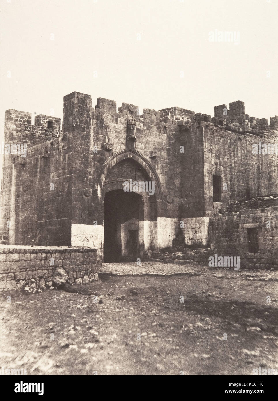 Jérusalem, Porte de Jaffa, Intérieur, Auguste Salzmann, 1854 Foto Stock