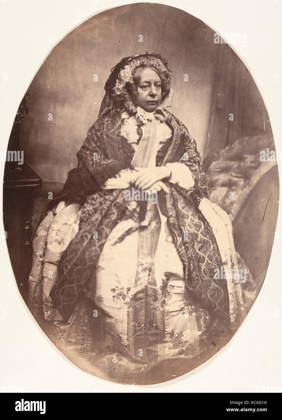 Signora anziana seduta, Louis-Pierre-Théophile Dubois de Nehaut, 1854-56 Foto Stock