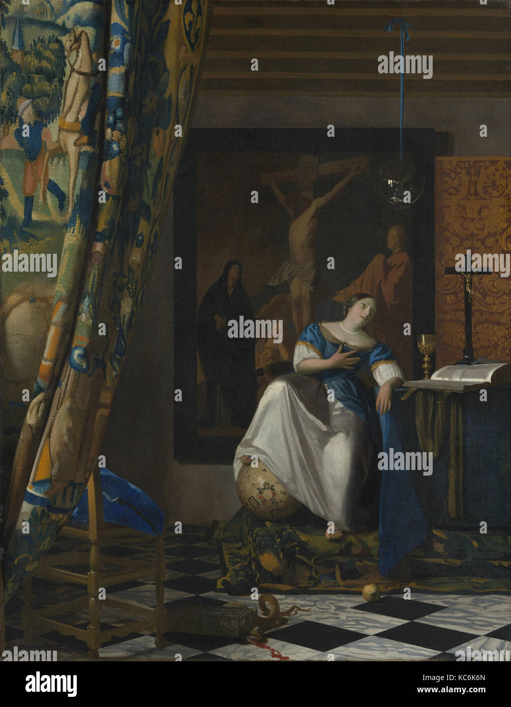 Allegoria della fede cattolica, Johannes Vermeer, ca. 1670-72 Foto Stock