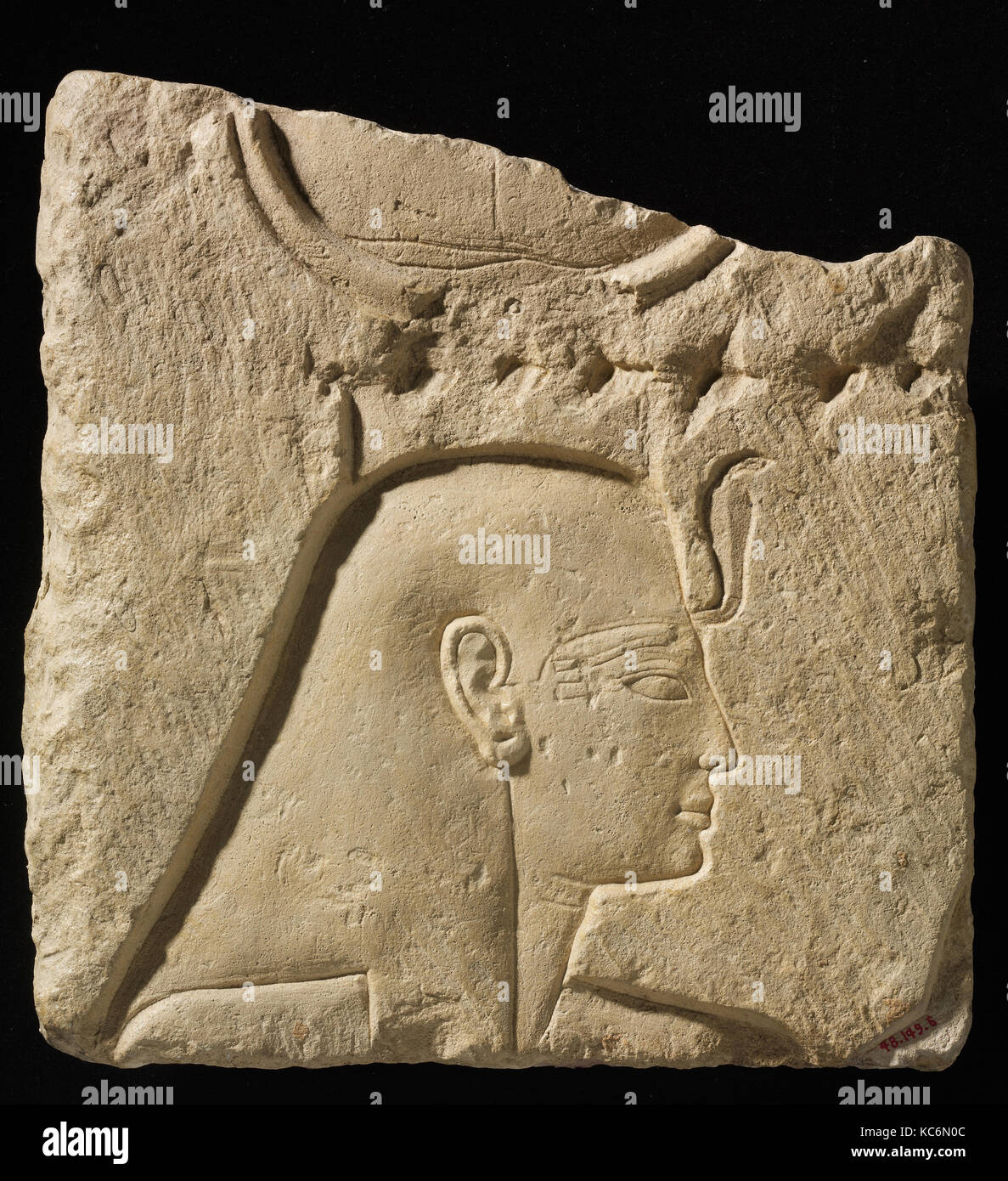 Rilievo di una divinità femminile la testa, ca. 1200-1194 A.C. Foto Stock