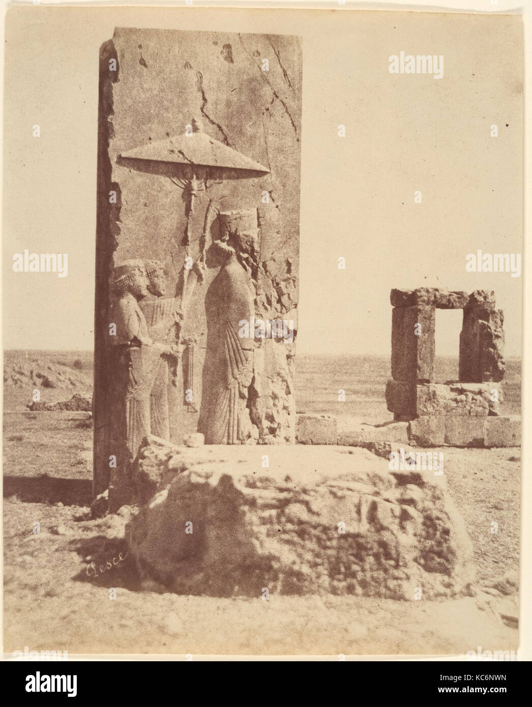 (5) Persepolis, 1840s-60s, albume silver stampa, fotografie, Luigi Pesce (italiano, 1818-1891 Foto Stock