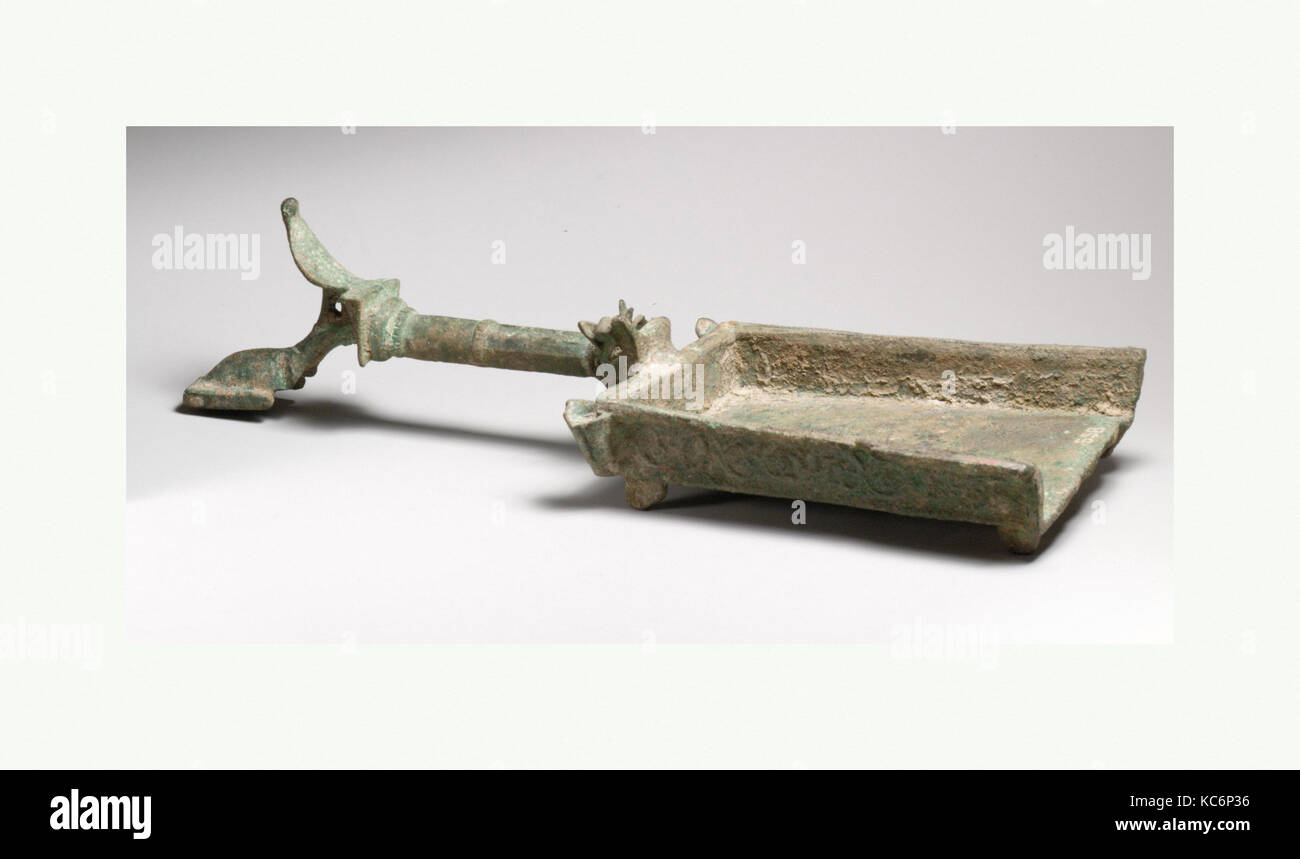 Bronzo (batillum incenso pala), FINE 1st-inizi II secolo A.d Foto Stock