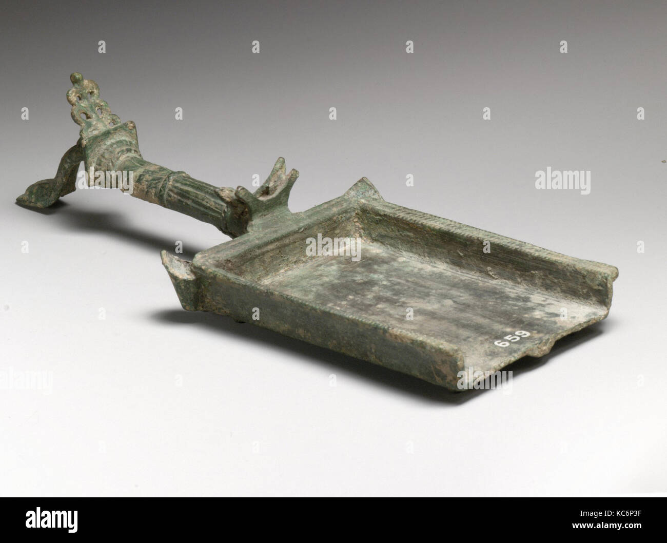 Bronzo (batillum incenso pala), FINE 1st-inizi II secolo A.d Foto Stock