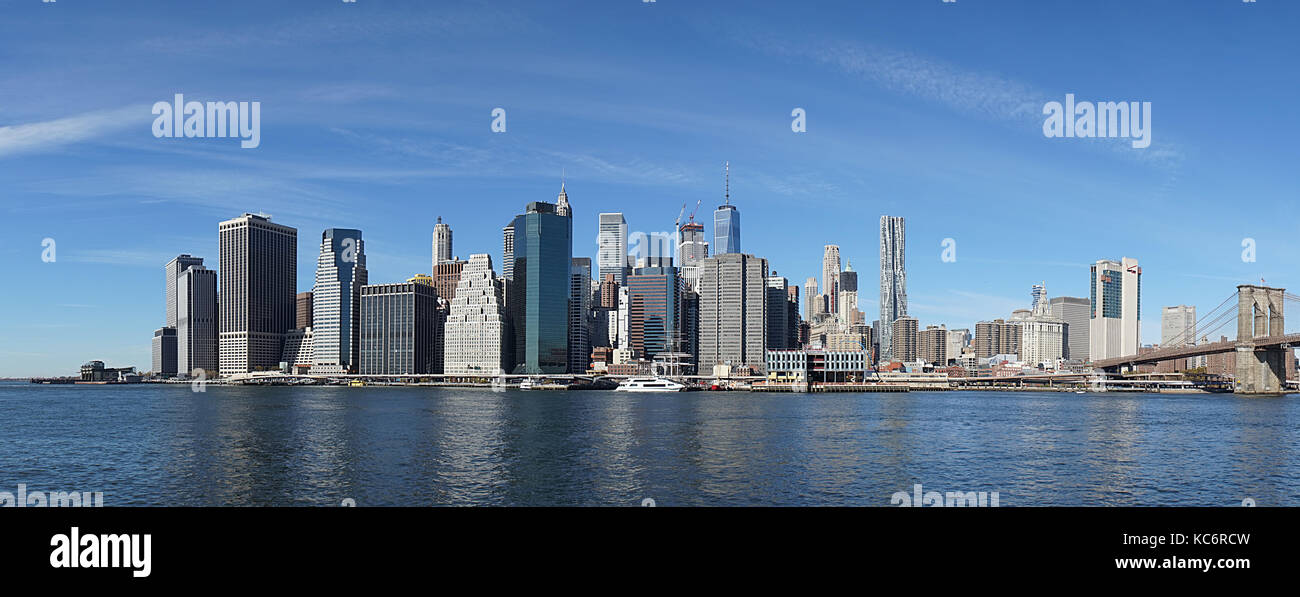 New York Manhattan con il lato del fiume Hudson . Foto Stock