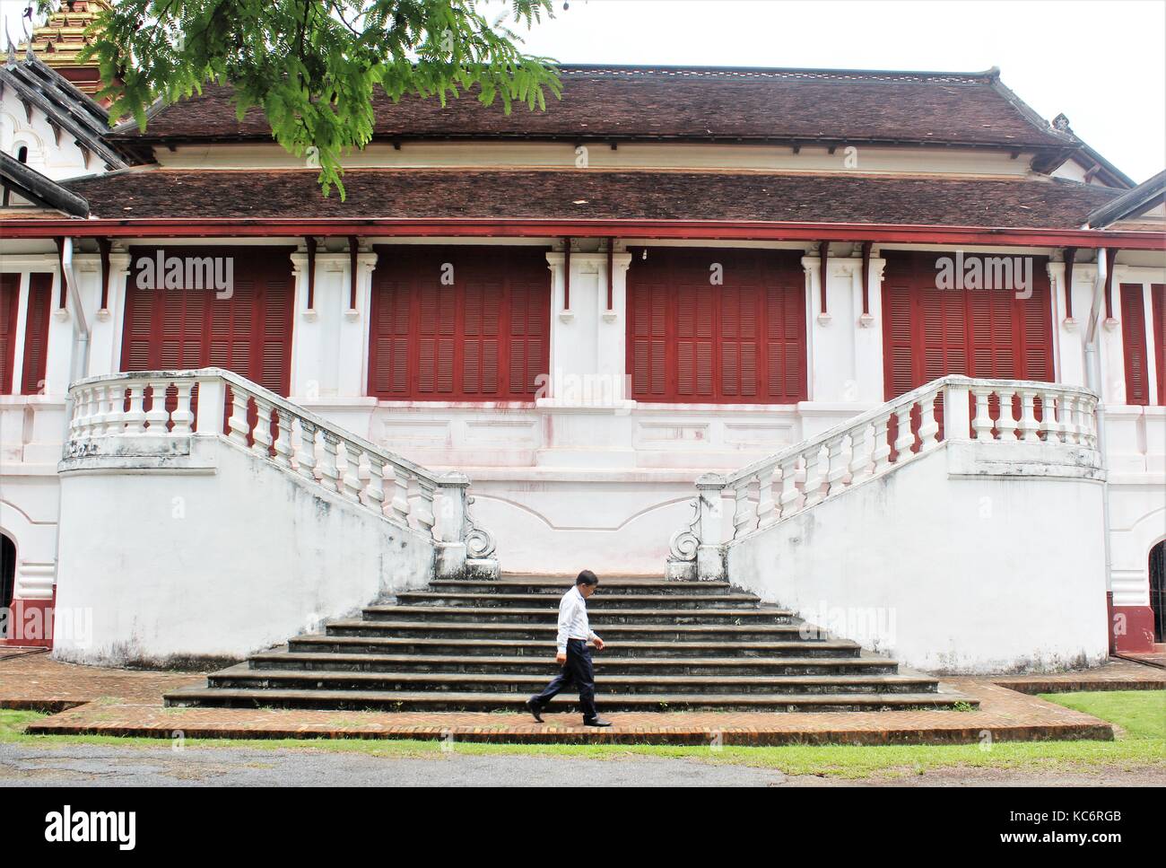 Roal palace vista laterale, Luang Prabang, Laos Foto Stock