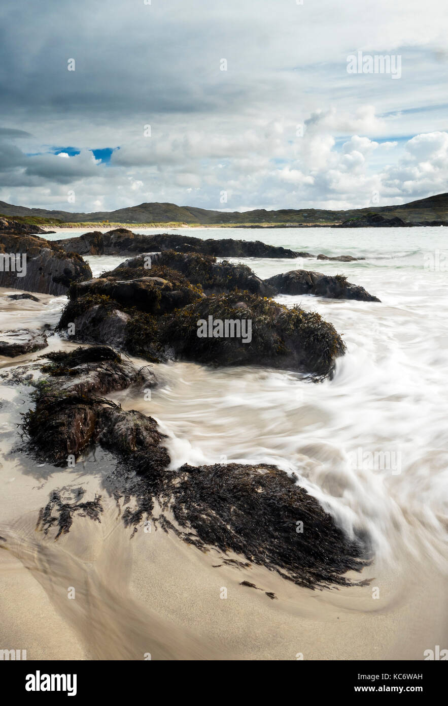Il Derrynane Beach, Il Derrynane Bay, nella contea di Kerry, Irlanda Foto Stock
