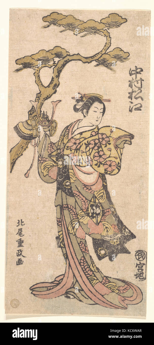 Un famoso attore di donne a ruoli, Kitao Shigemasa, ca. 1764 Foto Stock