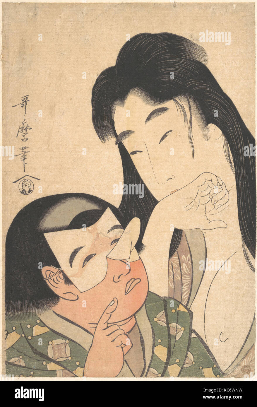 山姥と金太郎, Yamauba e Kintoki, Kitagawa Utamaro, ca. 1795 Foto Stock