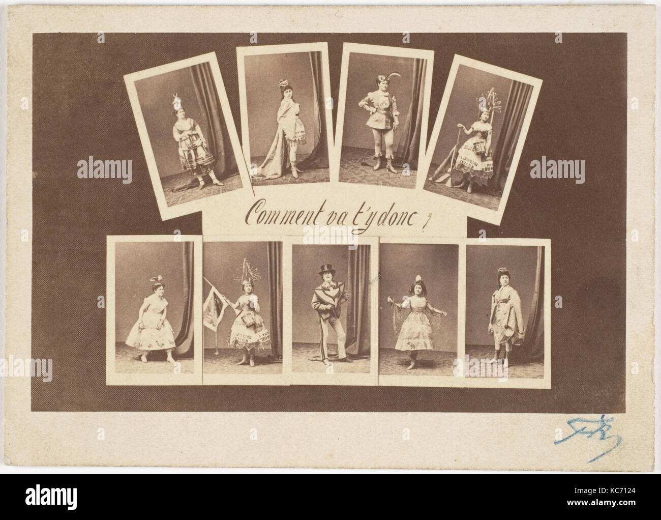 Commento va t'y donc?, 1868, albume silver stampa dal vetro negativo, fotografie, Studio Géruzet frères (belga, attivo 1866 Foto Stock