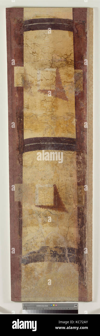 Pittura murale, tardo repubblicano, ca. 40-30 A.C., romana, Affresco, complessivo: 69 x 17a. (175,3 x 43.2cm), Miscellaneous-Paintings Foto Stock