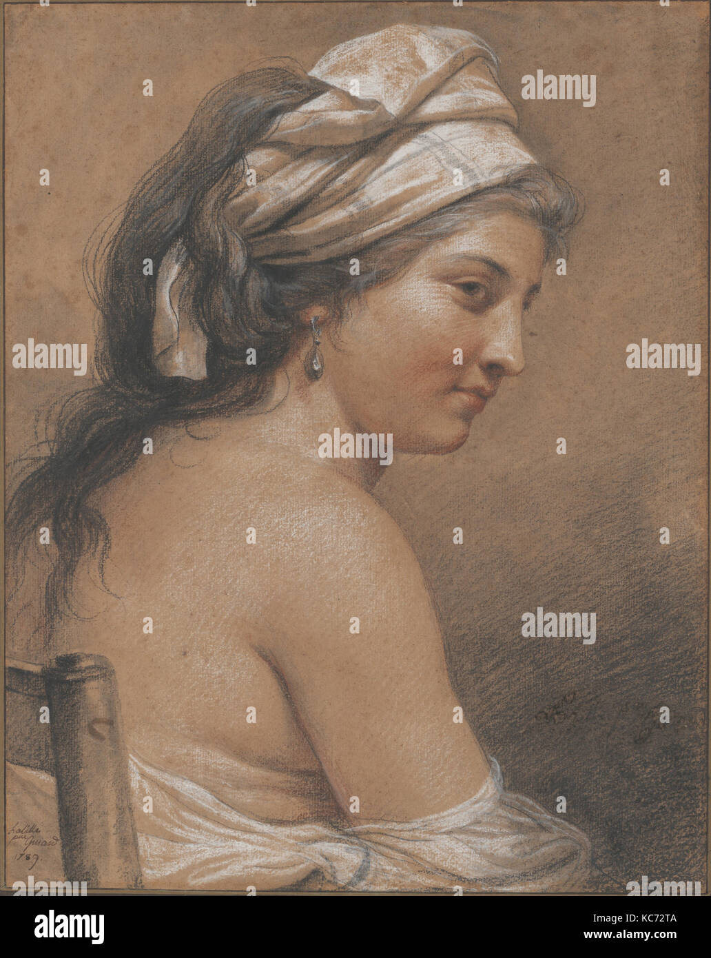 Studio di una donna seduta visto da dietro (Marie-Gabrielle Capet), Adélaïde Labille-Guiard, 1789 Foto Stock