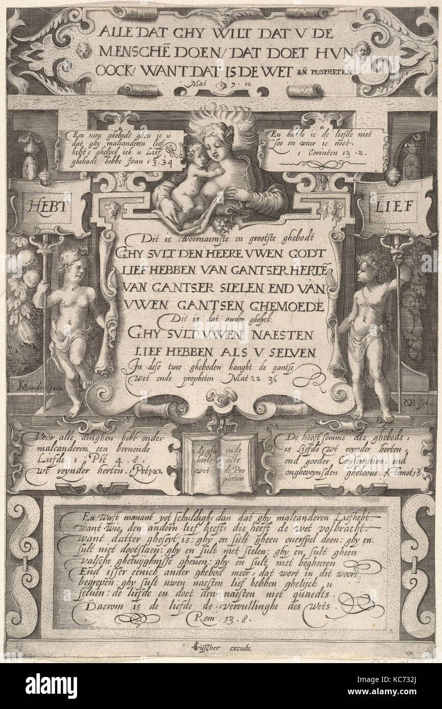 Il comandamento di amarci l un l altro, Gillis van Breen, 1599 Foto Stock