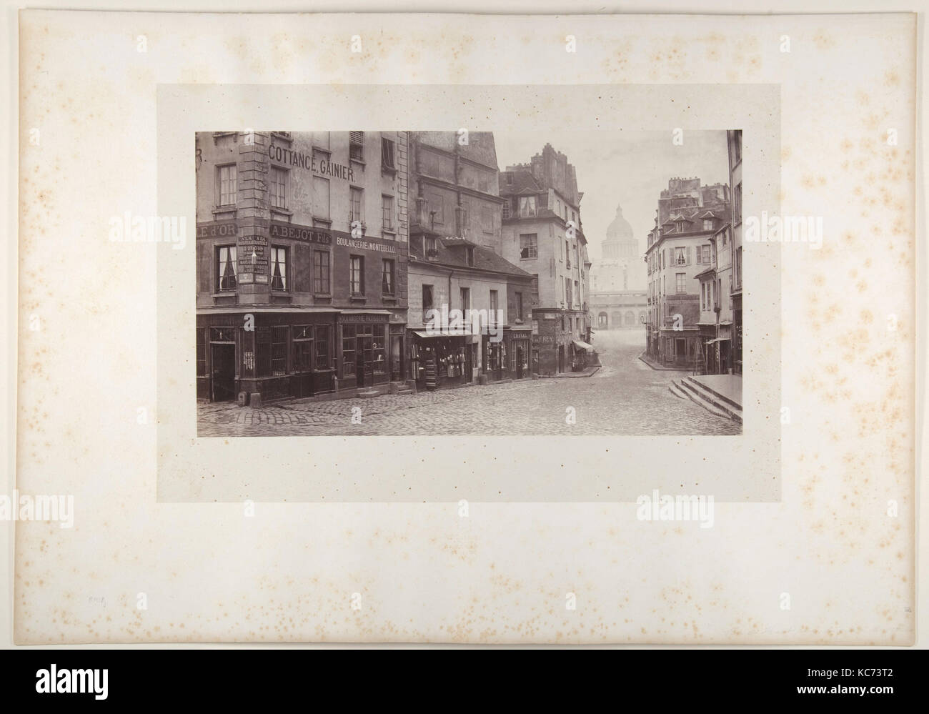 Rue du Haut-Pave (Pantheon a distanza), Charles Marville, 1865-69 Foto Stock