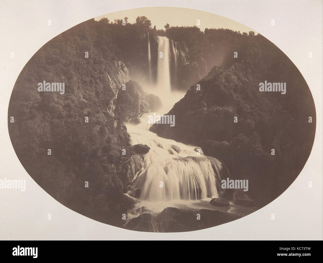 Cade di Terni, ca. 1860, albume silver stampa dal vetro negativo, IMMAGINE: 27,6 x 37,7 cm (10 7/8 x 14 13/16 in.), ovale Foto Stock