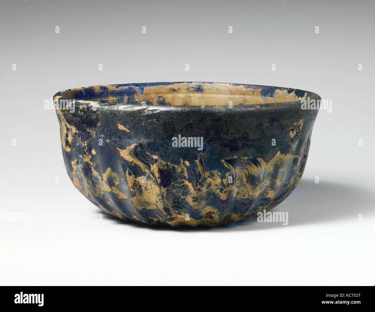 Vetro ciotola nervata, fine del I secolo A.C. - inizio del I secolo A.d Foto Stock