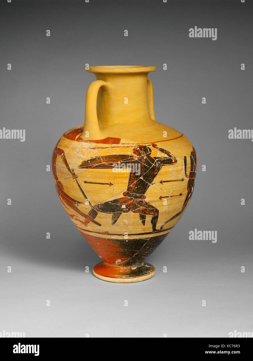 Collo di terracotta-anfora (JAR), fine del VI secolo A.C. Foto Stock