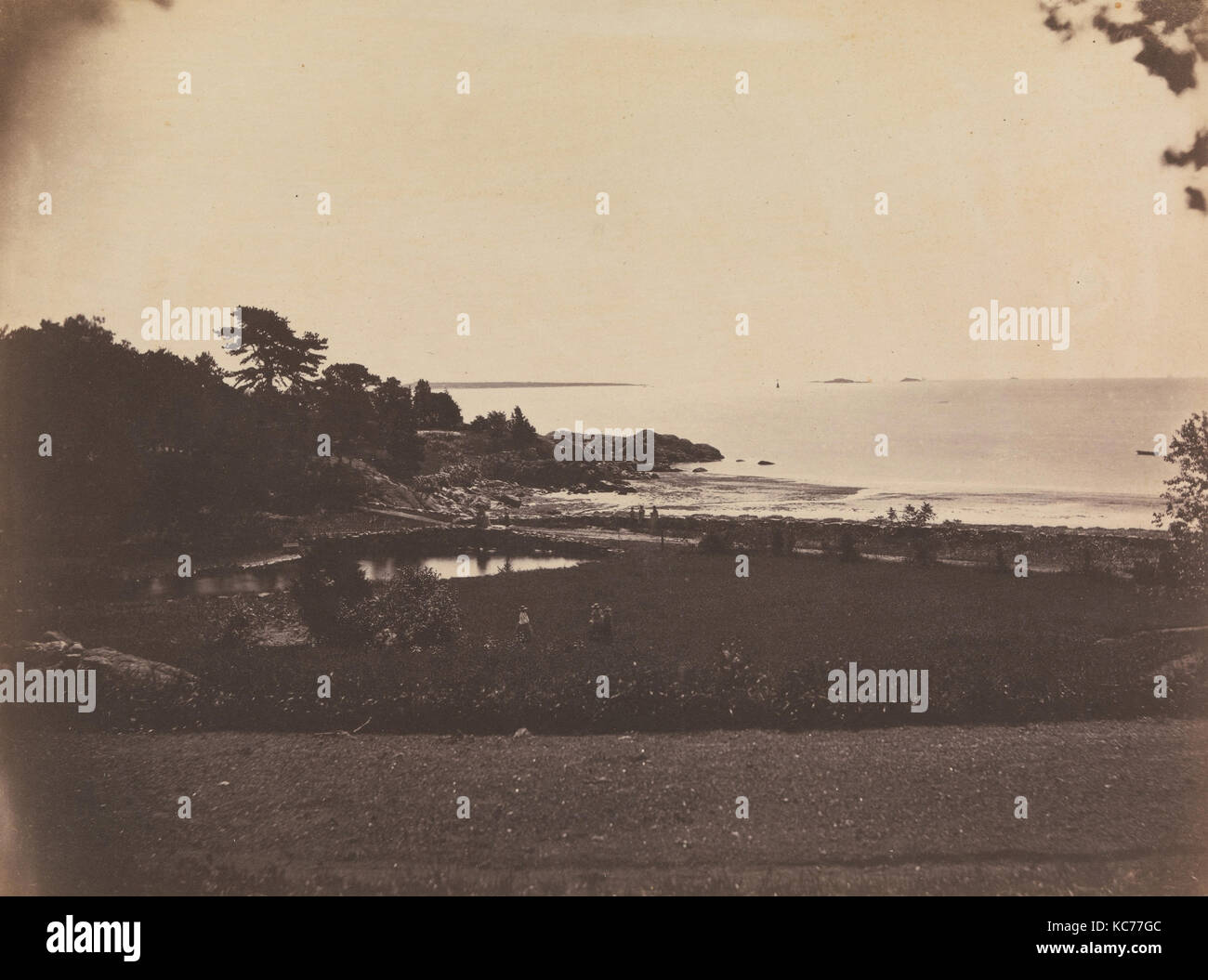 Paesaggio, orgoglio di attraversamento, Samuel Masury, ca. 1856 Foto Stock