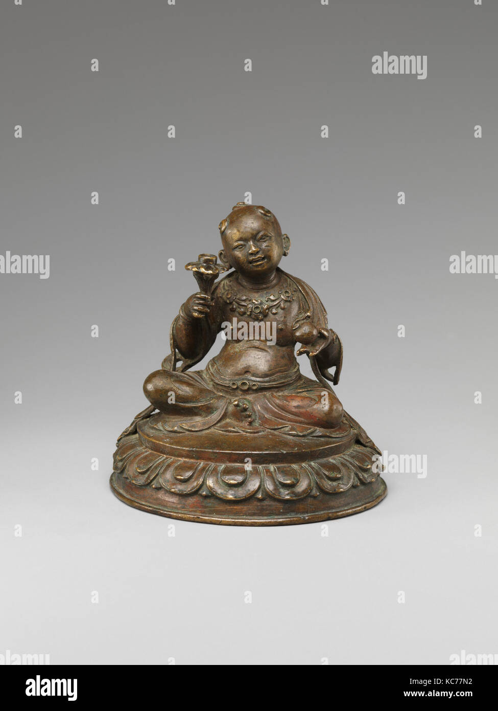 Giovane Manjushri su un trono di loto, XVI secolo Foto Stock