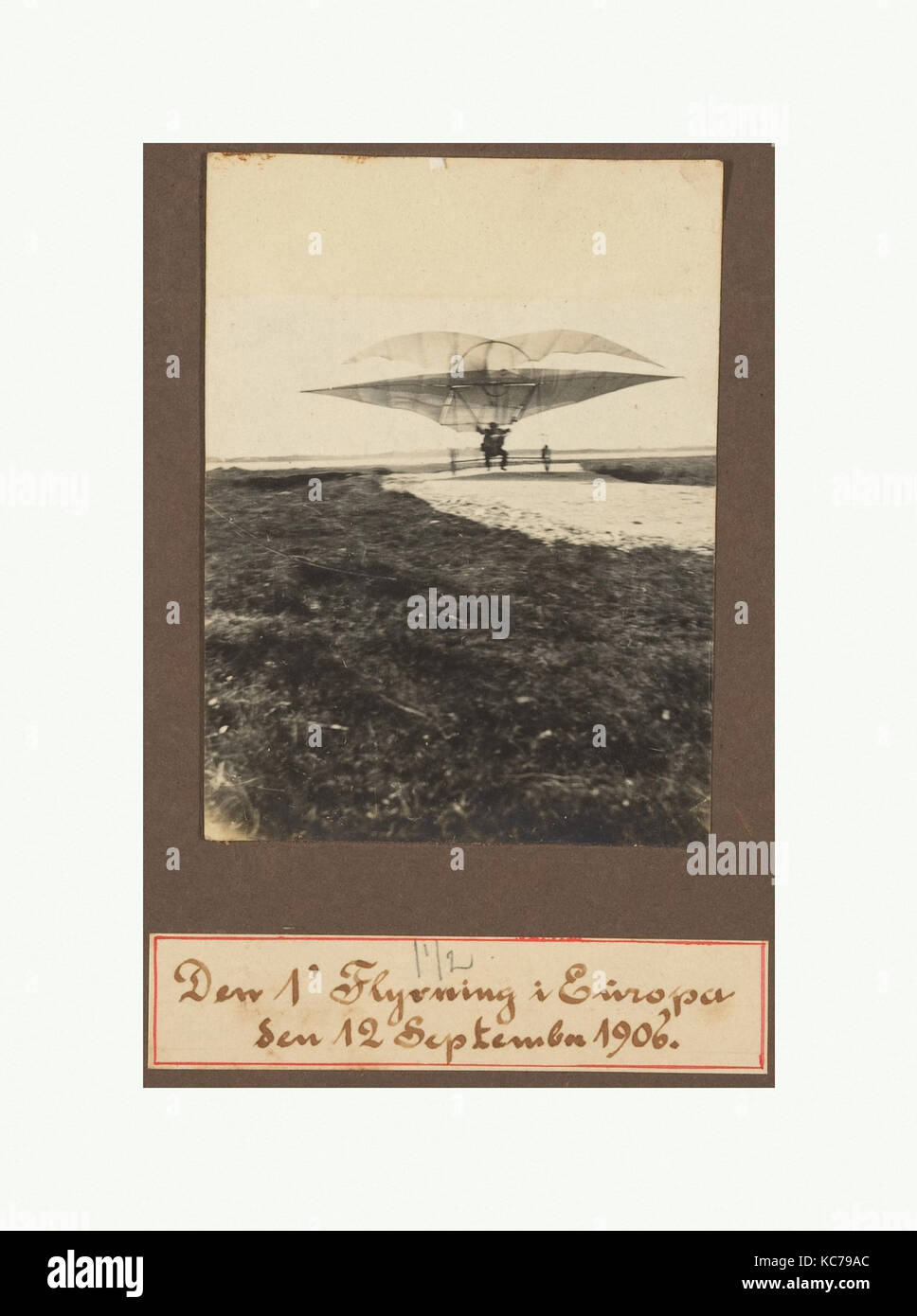 Den 1' Flyvning ho Europa Sen 12 settembre 1906., Jacob Christian Hansen Ellehammer, 1905-19 Foto Stock