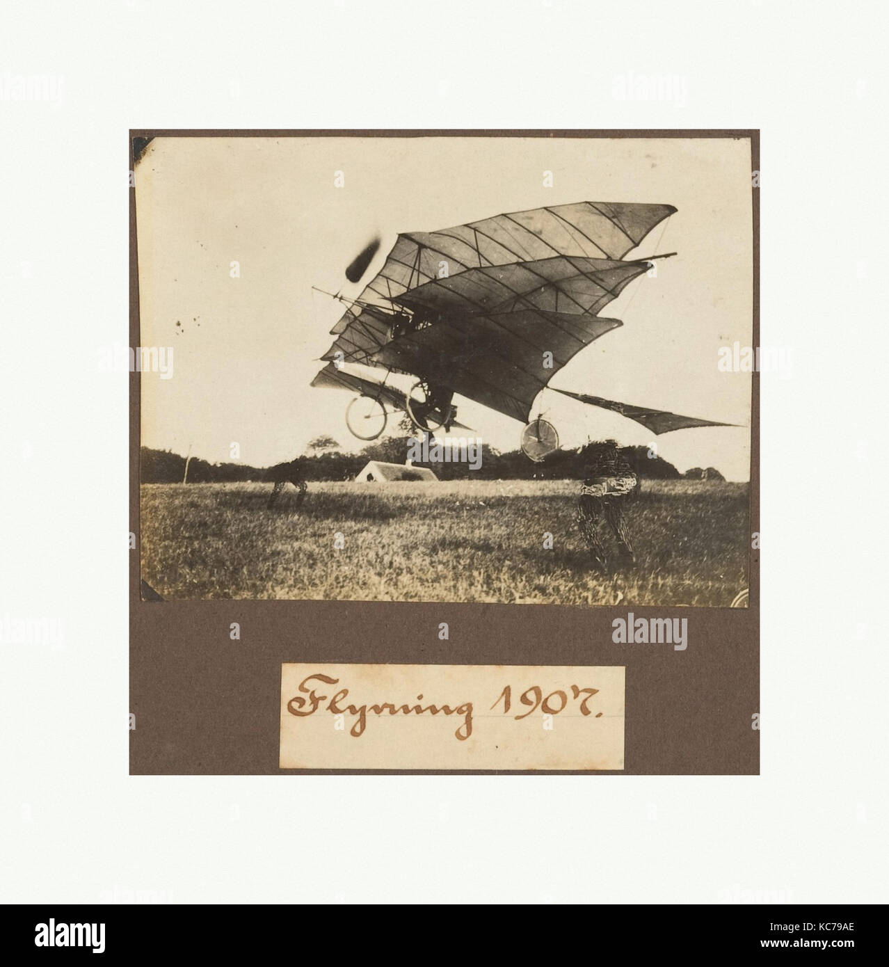 Flyvring 1907, Jacob Christian Hansen Ellehammer, 1905-19 Foto Stock