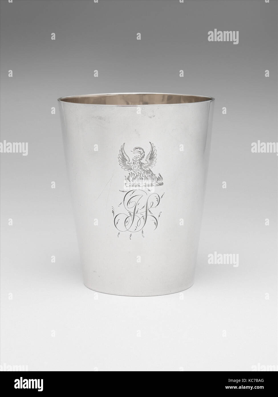 Becher, 1801-2, realizzato a Londra, Inghilterra, British, argento, H. 4. (10,2 cm) 5 oz. 13 dwt (175.5g), Argento, Daniel Pontifex Foto Stock