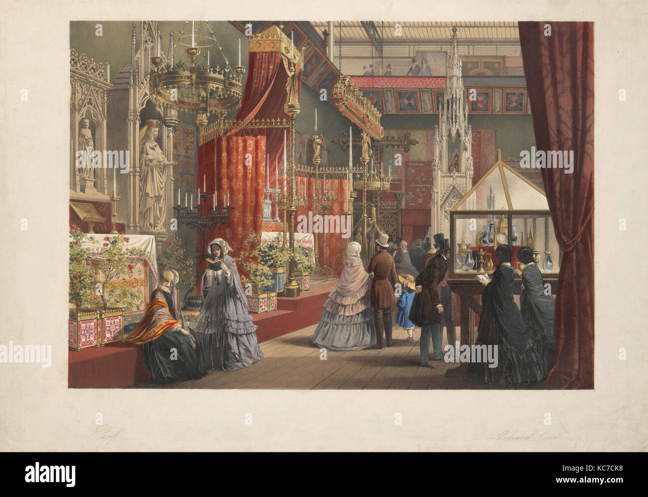 Corte Medievale dalla grande Esposizione del 1851, Joseph Nash, 1851 Foto Stock