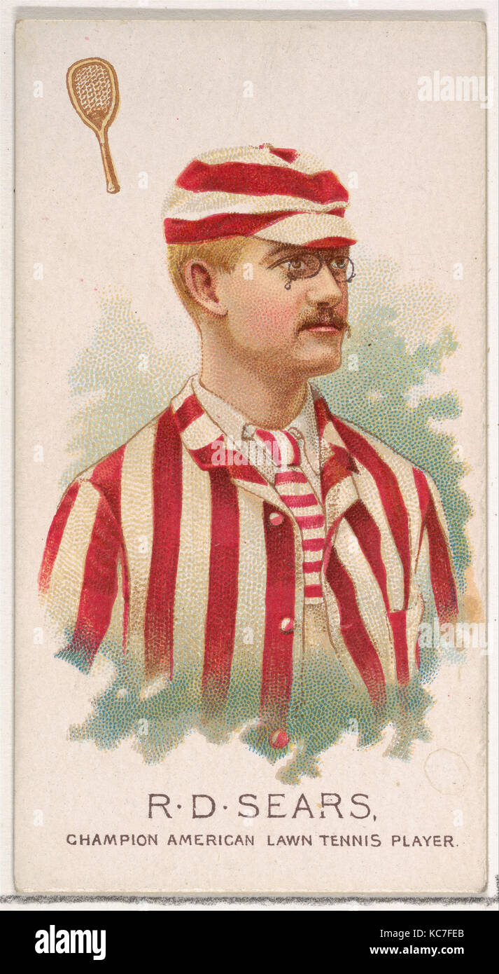 R.D. Sears, Campione American Lawn Tennis player di World in Champions, Serie 2 (N29) per Allen & Ginter sigarette, 1888 Foto Stock