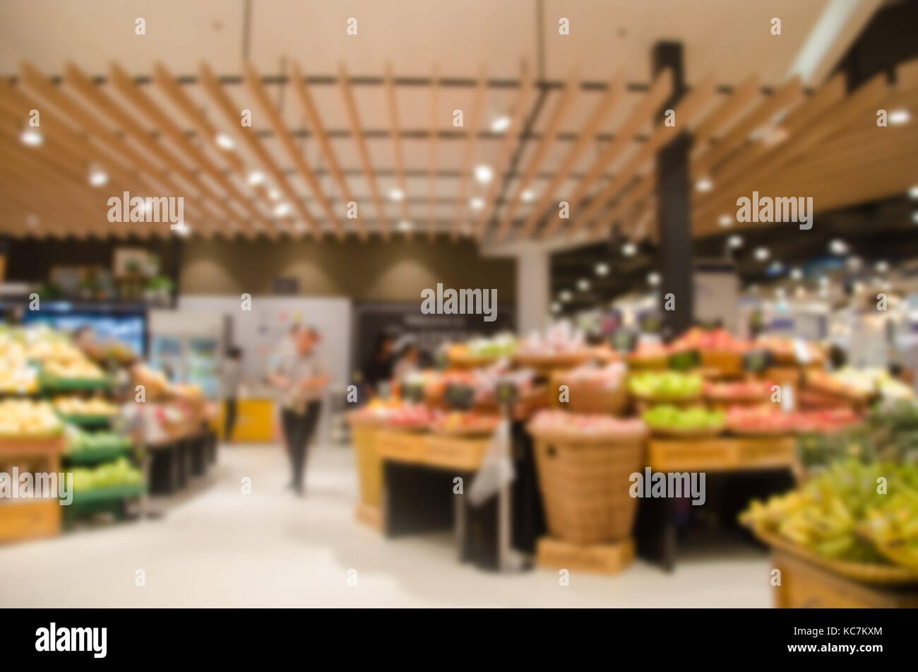 Supermercato sfocata prodotto per uso di sfondo . Foto Stock